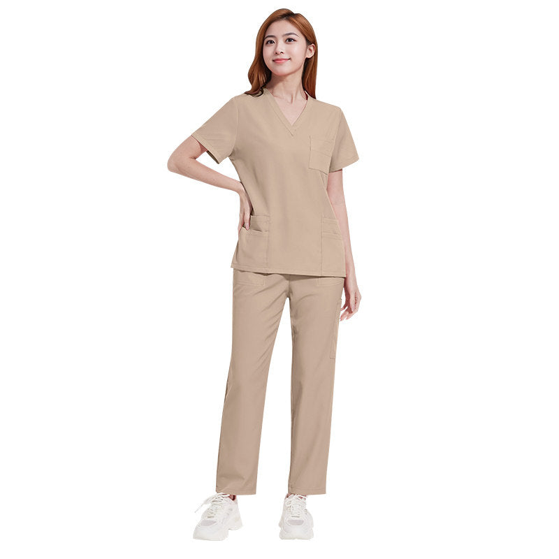Nianqing lightweight, breathable, comfortable, stretch hand gown, dental office overalls, doctor's work uniform, navy suit