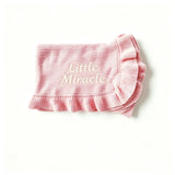 Pink knit baby blanket, plain color option