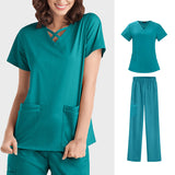 Nurse Uniform, Stretch Suit, Plastic Surgeon, Dentistry, Oral Surgery, Operating Theatre Work Clothes, Hospital Hand Washing Clothes, Short Sleeves