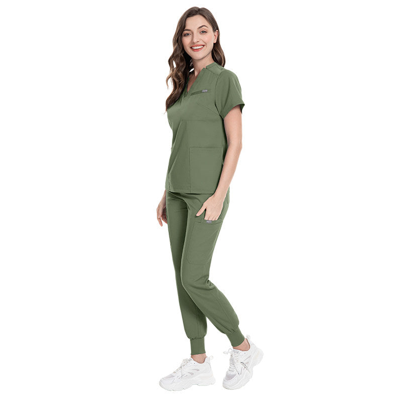 Nianqing casual short-sleeved hand clothes, nurses, operating room overalls, sets, women's beauty salons, clinics, hand-washing clothes, men