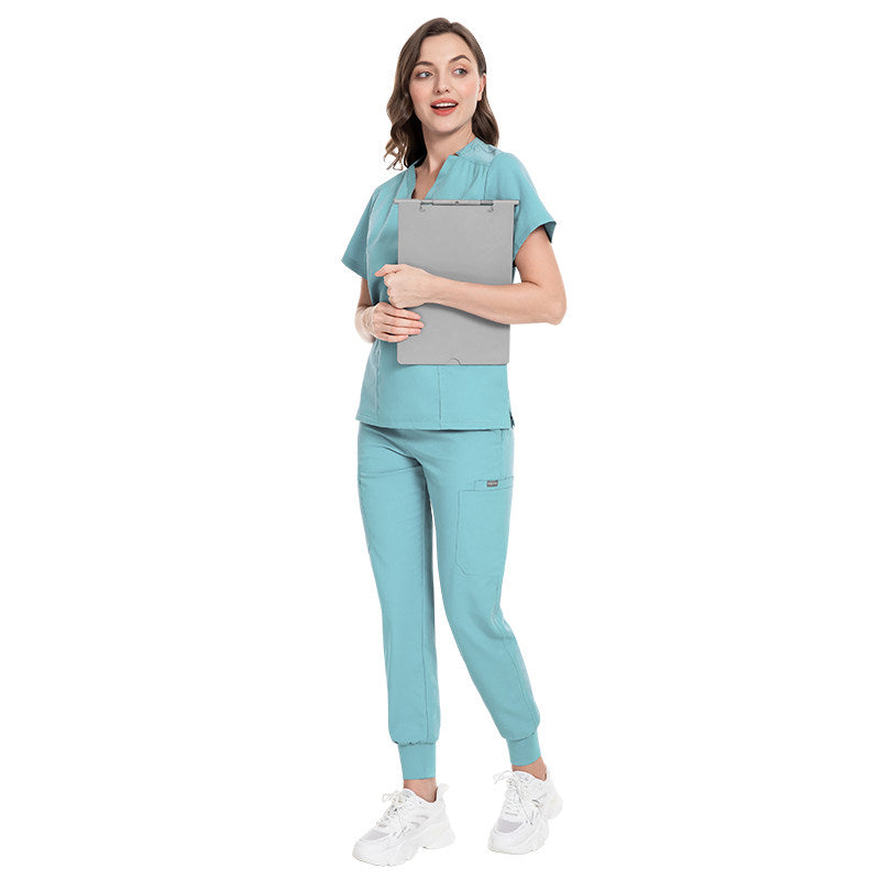 Nianqing casual short-sleeved hand clothes, nurses, operating room overalls, sets, women's beauty salons, clinics, hand-washing clothes, men