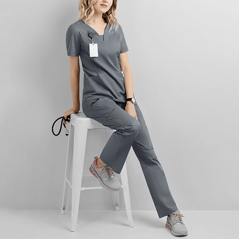 Nian Qing brush hand clothes, female dentist work clothes, short sleeve men's hand clothes, new operating room, beauty salon nurse uniforms