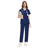 Nianqing lightweight, breathable, comfortable, stretch hand gown, dental office overalls, doctor's work uniform, navy suit