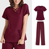 Nurse Uniform, Stretch Suit, Plastic Surgeon, Dentistry, Oral Surgery, Operating Theatre Work Clothes, Hospital Hand Washing Clothes, Short Sleeves