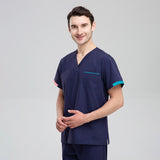 Nurse uniform split set, plastic surgeon, dentistry, oral surgery, operating room workwear, hospital hand-washing gown, short-sleeve