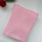 Bright Pink knit baby blanket, plain color option
