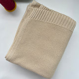 Apricot knit baby blanket, plain color option