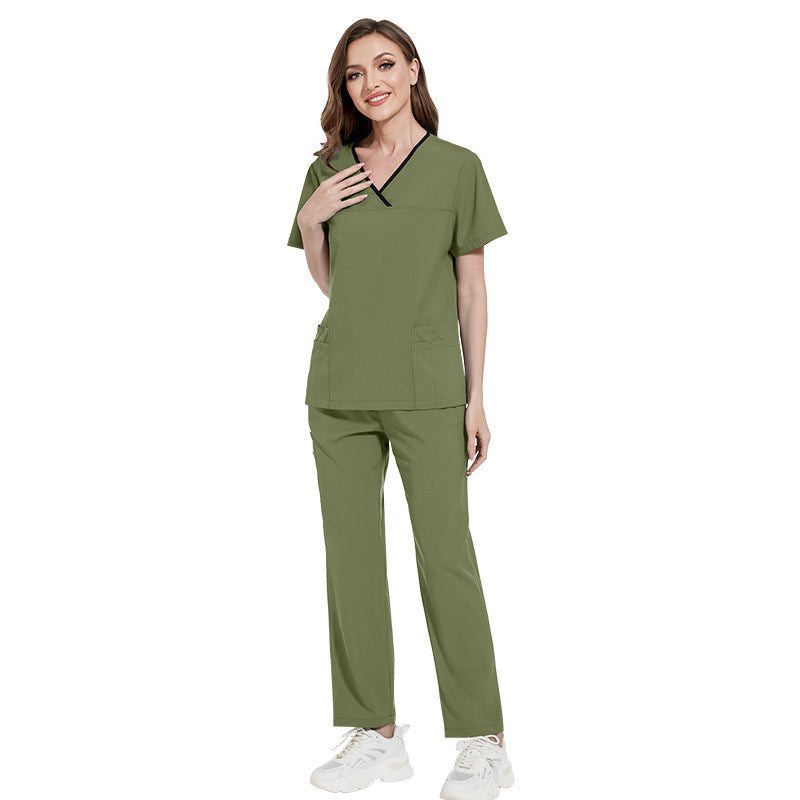 Operating room women's short-sleeve hand girder, pet hospital doctor work clothes, oral and dental clinic brush hand gowns, quick-drying