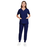 Hospital operating room surgical gown set, women's slim-fit nurse uniform, elastic quick-dry hand sanitizer, beauty salon work uniform