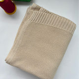 Apricot knit baby blanket, plain color option