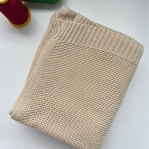 Apricot knit baby blanket, plain color option