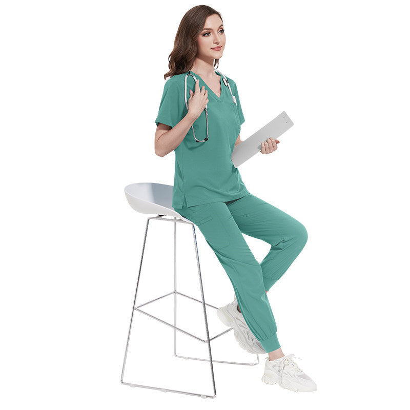 Niaahinn quick-dry hand sanitizer gown, short-sleeve doctor, operating room hand scrub suit, isolation gown, dental clinic, surgical gown