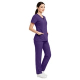 New V-neck short-sleeve doctor surgical gown, hand-washing gown, breathable and comfortable nurse suit, hospital work wear split set