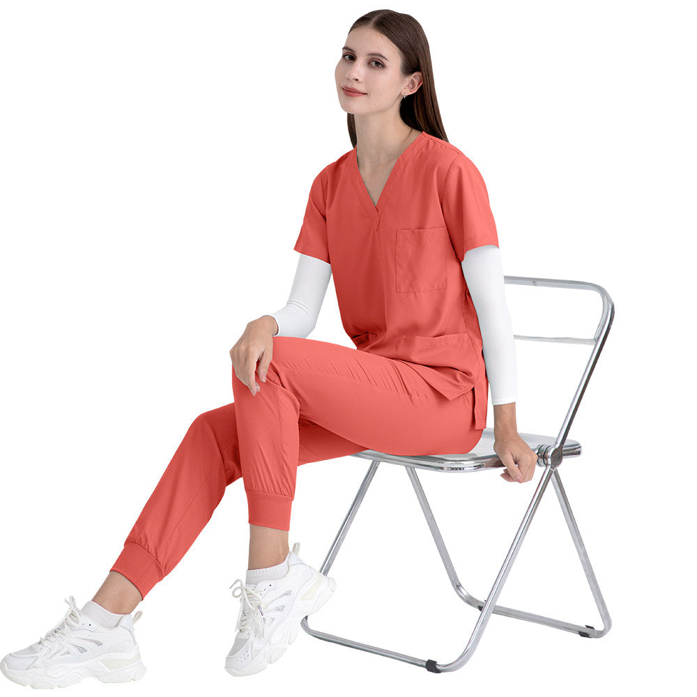 Operating room short-sleeved handwashing clothes, women's suits, nurses' uniforms, doctors' brushing clothes, cross-border Amazon handwashing clothes