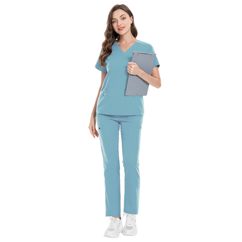 Nianqing European and American popular beauty salon surgical gowns, women's loose and comfortable nurse uniforms, hand washing clothes, medical beauty professional clothes