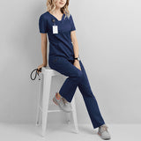 Nian Qing brush hand clothes, female dentist work clothes, short sleeve men's hand clothes, new operating room, beauty salon nurse uniforms
