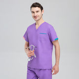 Nurse uniform split set, plastic surgeon, dentistry, oral surgery, operating room workwear, hospital hand-washing gown, short-sleeve