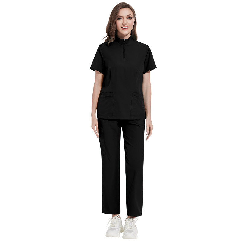 Nian Qing stand-up collar zipper doctor nurse work uniform surgical gown, surgical gown, hand gown, operating room fashion sense