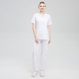 Nian Qing high quality solid color male and female surgeon uniforms, nurse uniforms, short sleeve surgical pets, hospital clinic overalls
