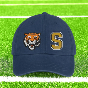 Custom House Divided Hat | Personalized Sports Cap - front view, custom embroidered apparel by Intriklo