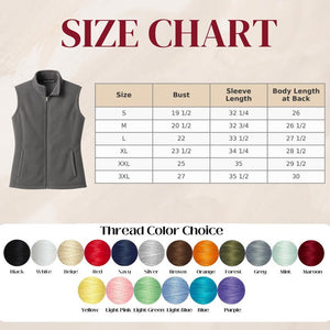 Custom Embroidered Fleece Vest – Personalized Text & Logo Vest - view 5, custom embroidered by Intriklo