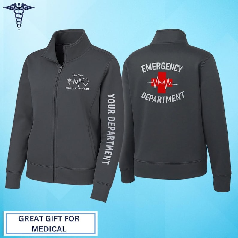Fully Customized Medical Dri-Fit Jacket – Embroidered Logo, Name & Department