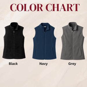 Custom Embroidered Fleece Vest – Personalized Text & Logo Vest - view 6, custom embroidered by Intriklo