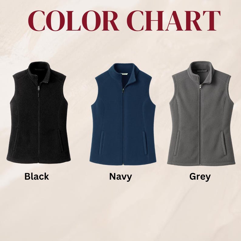 Custom Embroidered Fleece Vest – Personalized Text & Logo Vest - view 6, custom embroidered by Intriklo