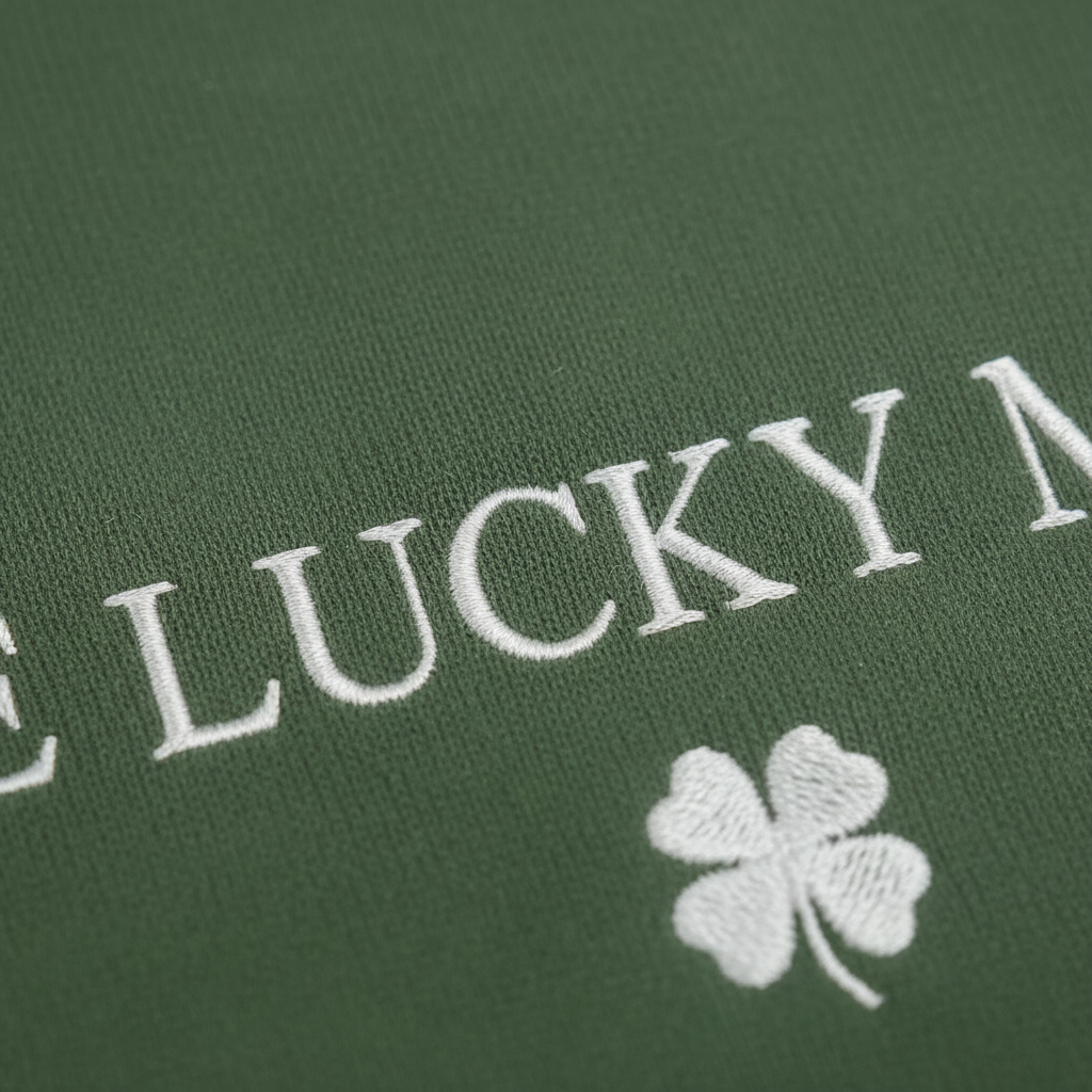 One Lucky Mama Shamrock Embroidered Sweatshirt with Kids Names | St Patrick's Day Mom Gift