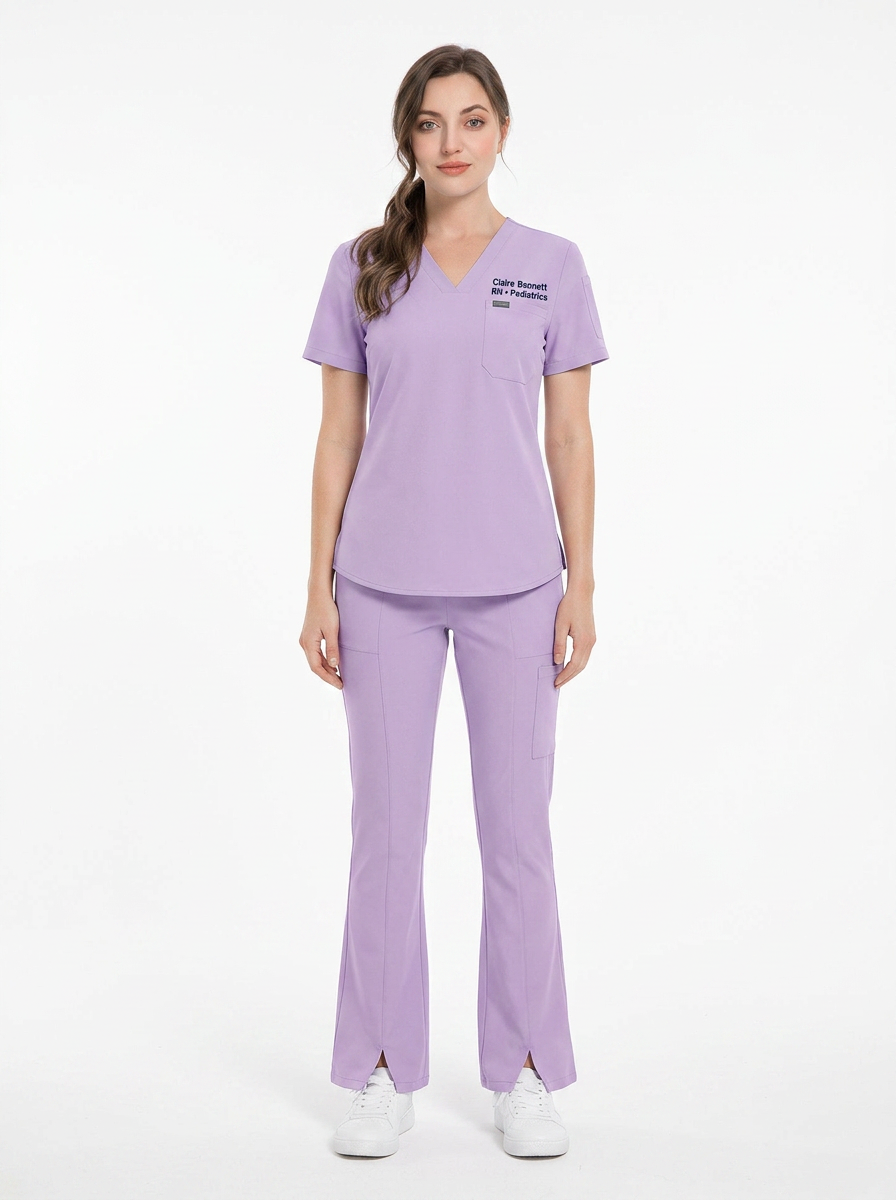 Women's Stretch Scrubs Set | Slim Fit Medical Uniform