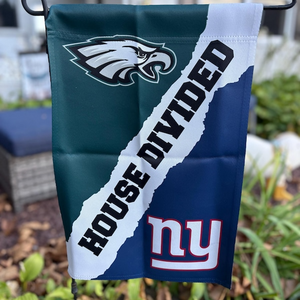Personalized House Divided Flag | Custom Team Garden Flag - view 11, custom embroidered by Intriklo