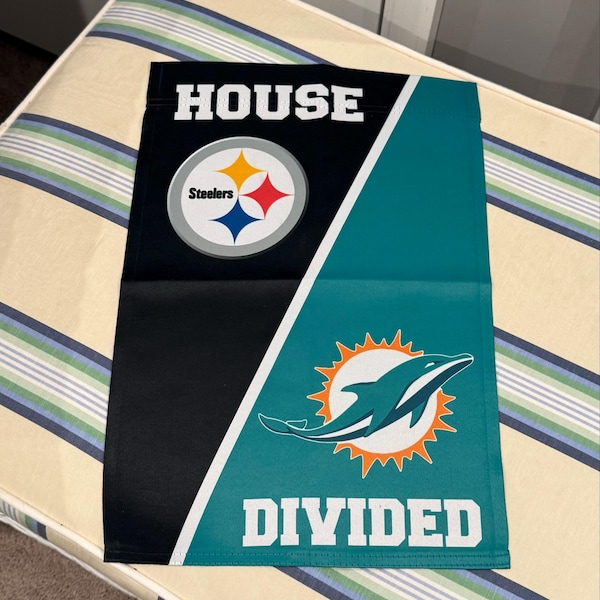 Personalized House Divided Flag | Custom Team Garden Flag - view 13, custom embroidered by Intriklo