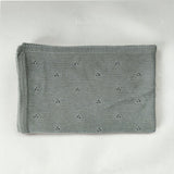 Blue knit baby blanket, plain color option