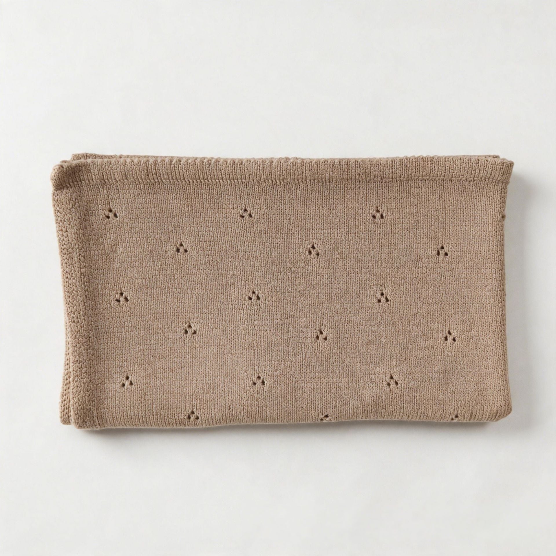 Oatmeal knit baby blanket, plain color option