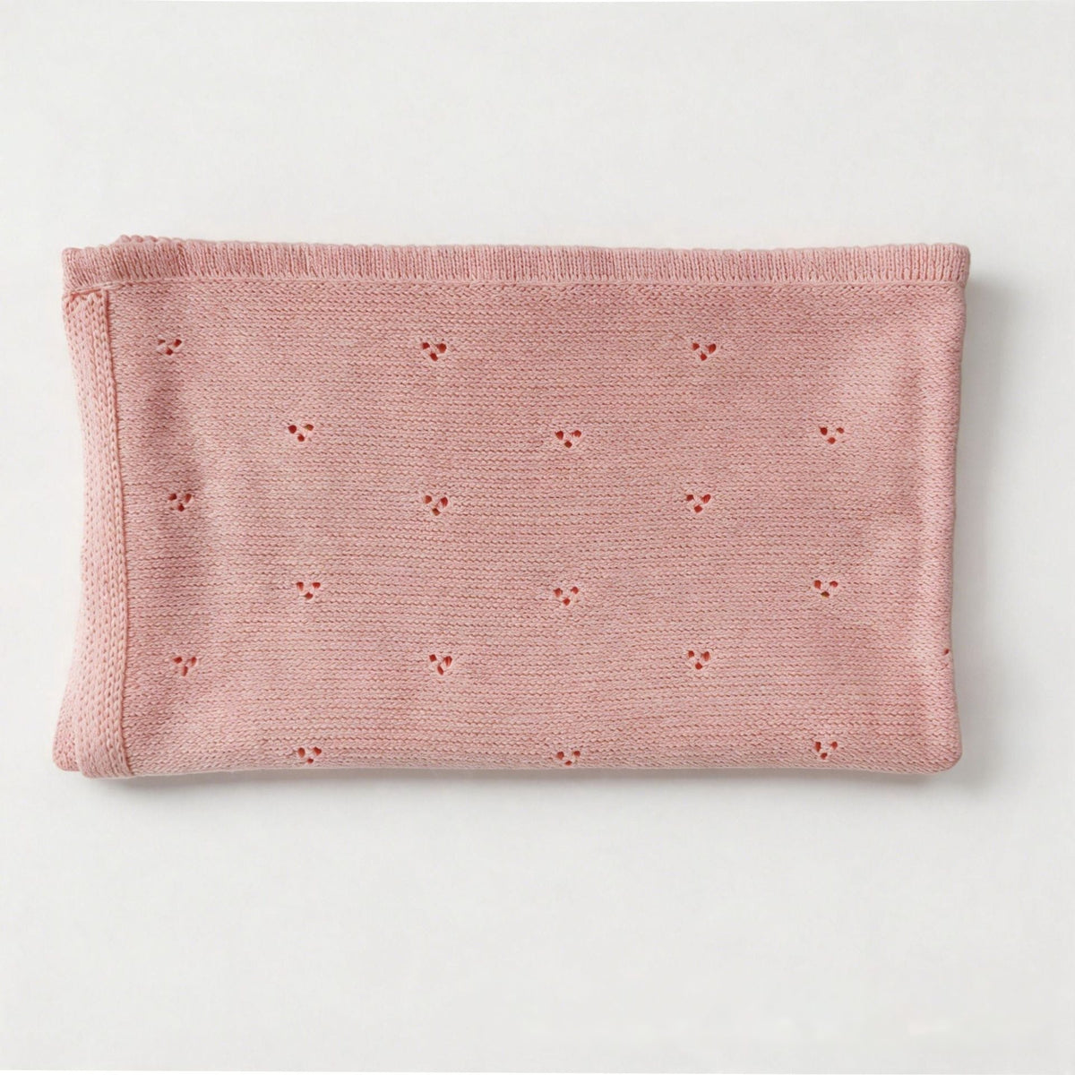 Pink knit baby blanket, plain color option