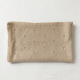 Apricot knit baby blanket, plain color option