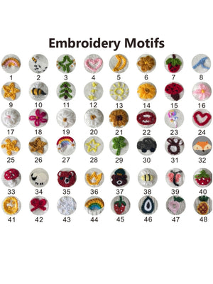 Chart of 48 embroidered motifs