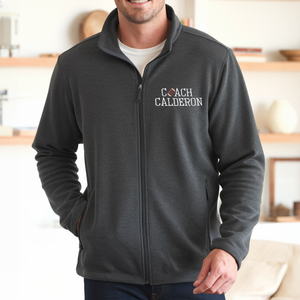Custom Radiology Fleece Jacket for Nurses & Healthcare Workers | Personalized RN Zip-Up Radiology (Copy) - detail view, custom embroidered by Intriklo
