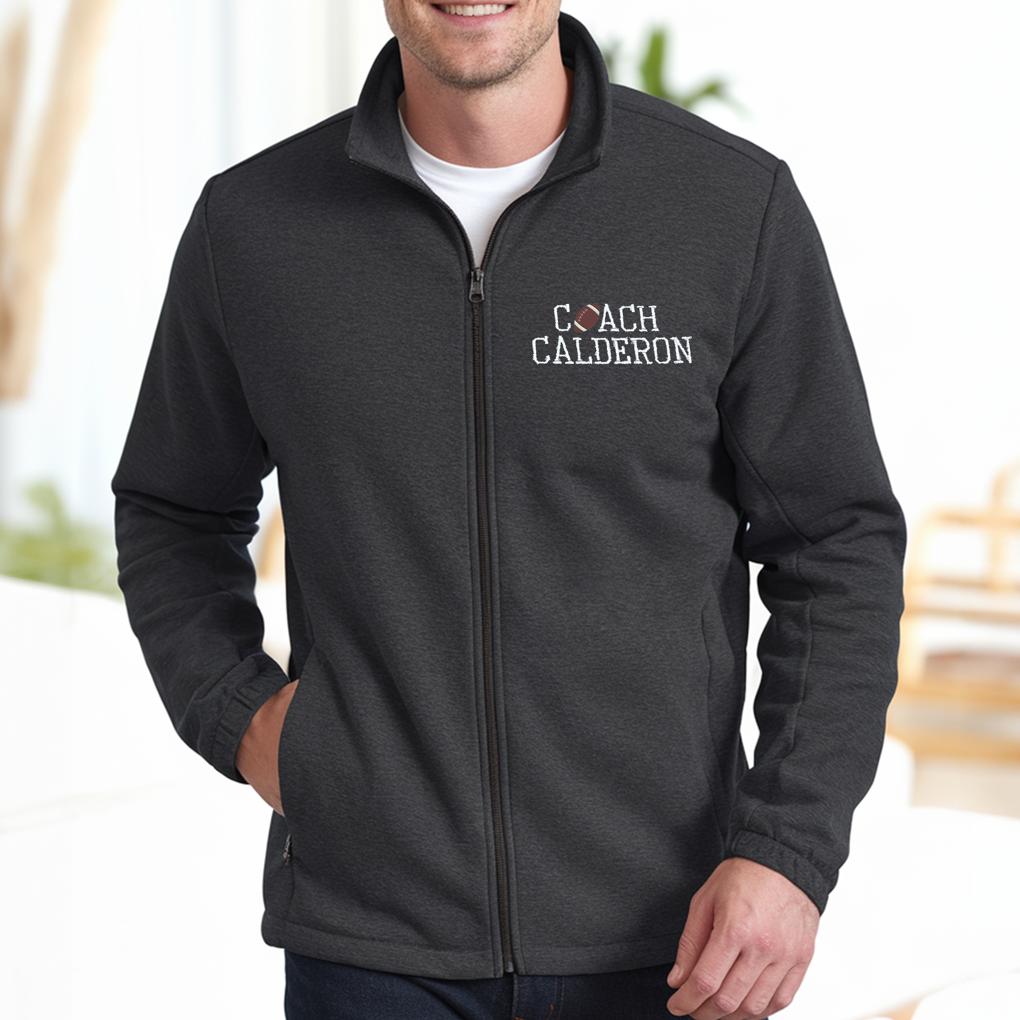 Custom Radiology Fleece Jacket for Nurses & Healthcare Workers | Personalized RN Zip-Up Radiology (Copy) - view 3, custom embroidered by Intriklo