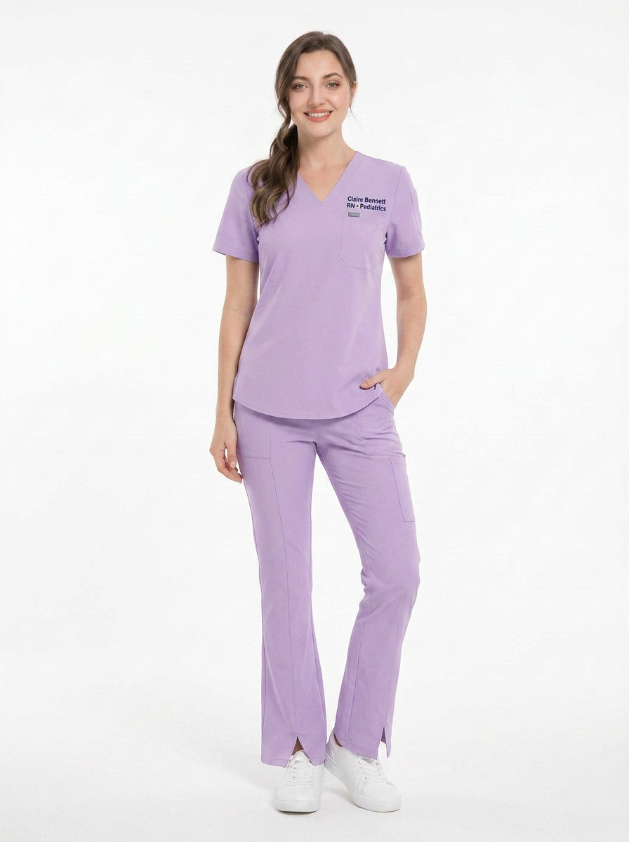 Women's Stretch Scrubs Set | Slim Fit Medical Uniform