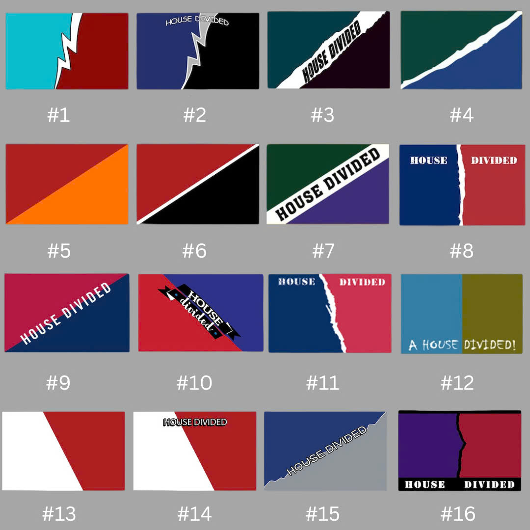 Personalized House Divided Flag | Custom Team Garden Flag - view 6, custom embroidered by Intriklo