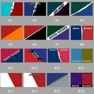 Personalized House Divided Flag | Custom Team Garden Flag - view 6, custom embroidered by Intriklo